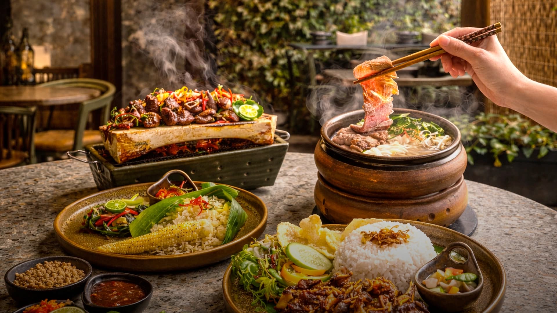Lunch Time at Arooma Asian Bistro